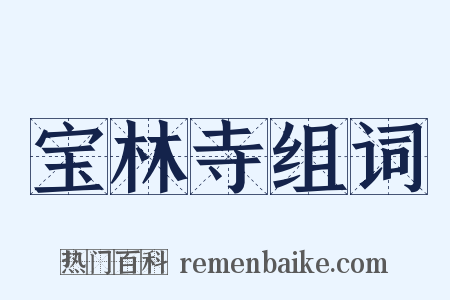 宝林寺组词是什么意思的图片